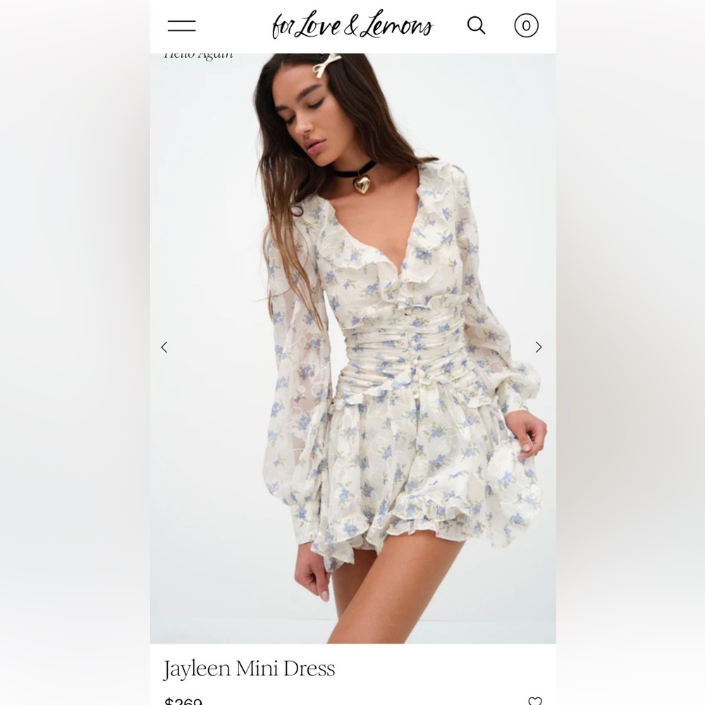 For love and lemons floral mini dress